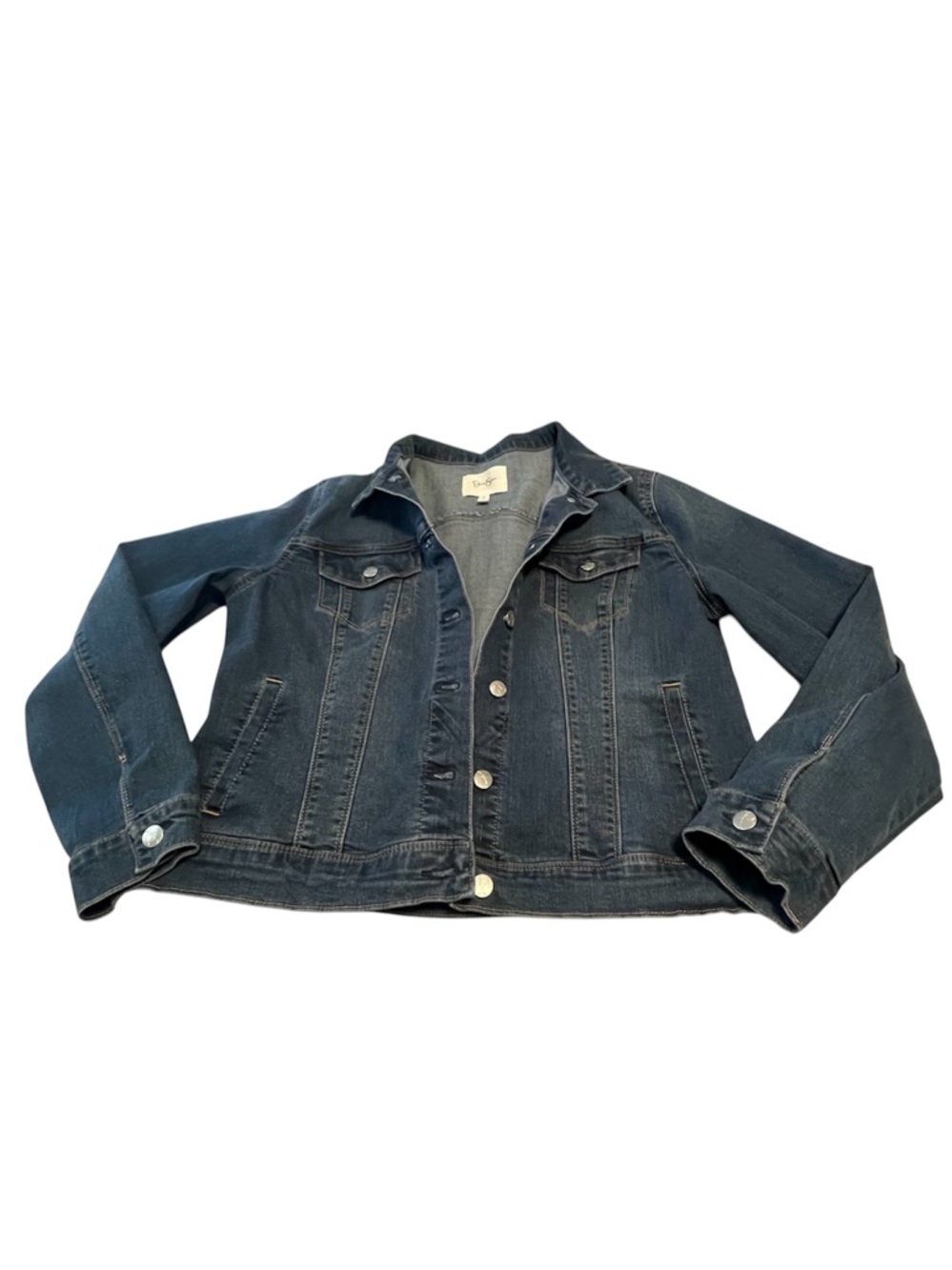 Jessica Simpson Denim Trucker Jacket Blue Classic Wash Cowgirl Rodeo Festival L